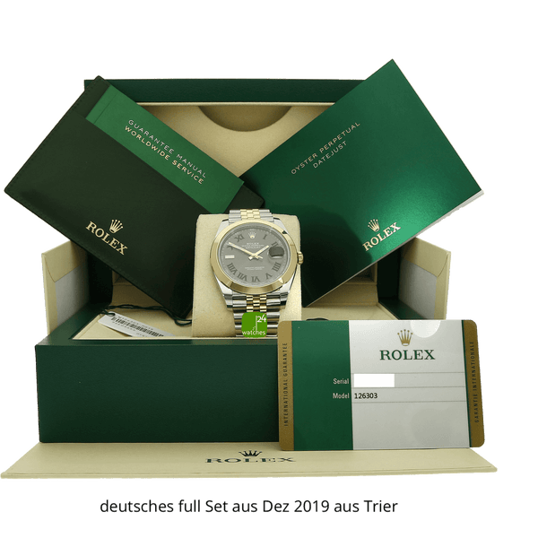 Rolex Datejust gebraucht 41 stahl gold jubilee mit papieren