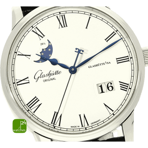 Glashütte Original Senator Panoramadatum römische Ziffern