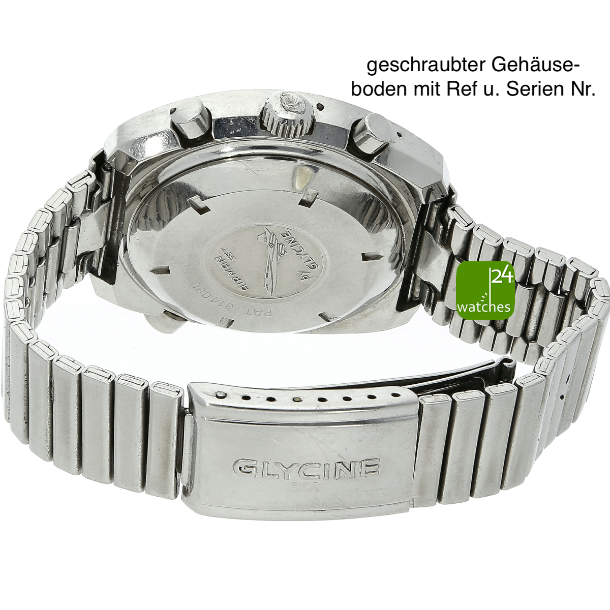 Glycine Airman Chronograph gebraucht Schließe mit Uhrenboden