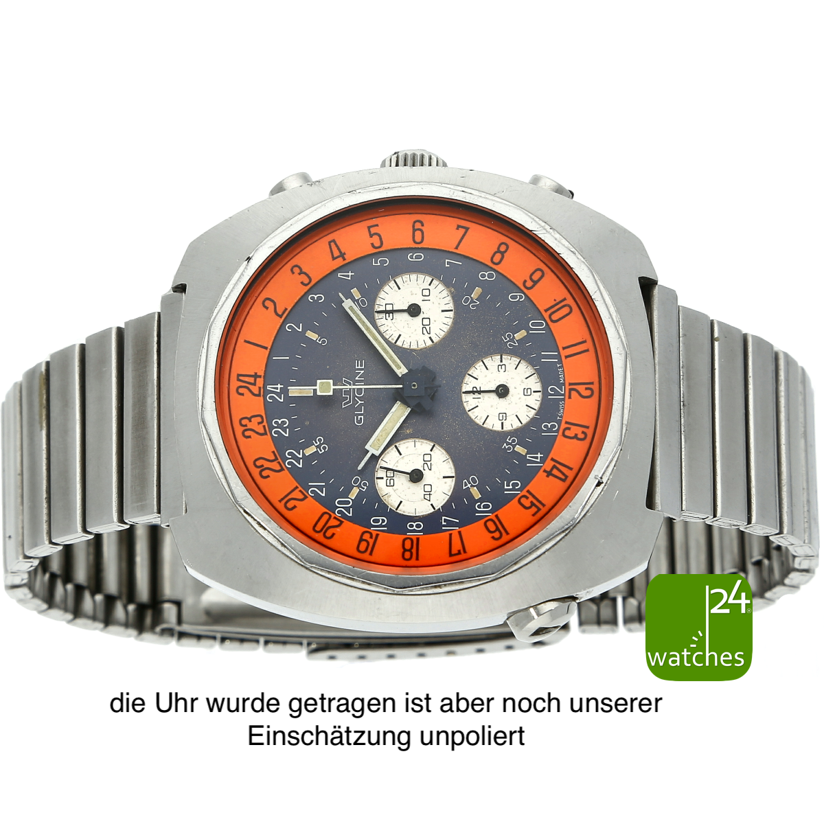 Glycine Airman Chronograph gebraucht quer liegend