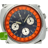 Glycine Airman Chronograph gebraucht Nahaufnahme Zifferblatt