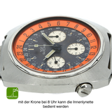 Glycine Airman Chronograph gebraucht von der 9 Uhr Flankenseite