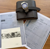 Glashuette Seventies blue big datemit Papieren