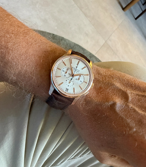 Zenith el Primero Captain Rotgold am Arm 2 