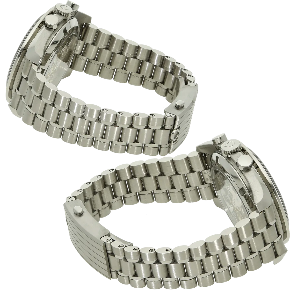 Omega Moonwatch Panda Co Axial Armband links rechts 