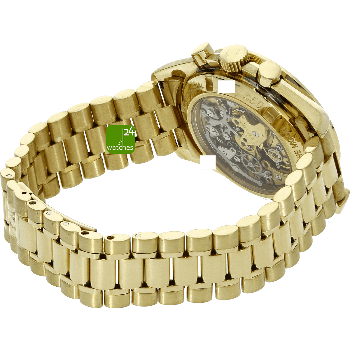 OMEGA Speedmaster Moonwatch gebraucht GOLD Aufnahme des perfekten Uhrenarmbandes
