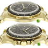 OMEGA Speedmaster Moonwatch in GOLD mit den beiden Flankenseiten