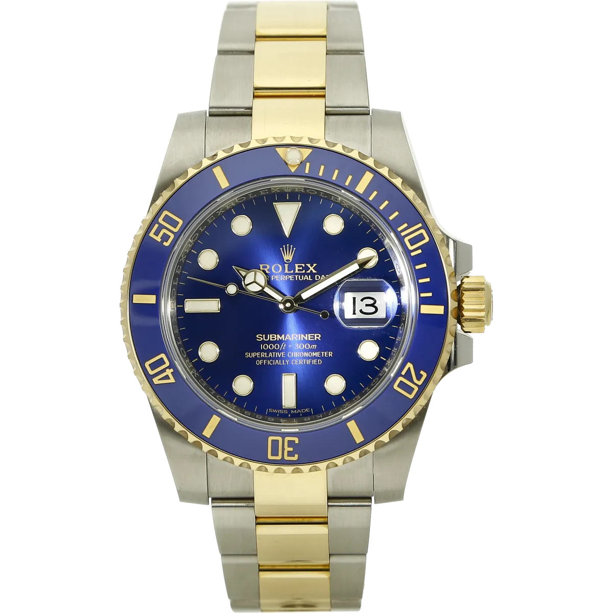 Rolex Submariner St Go blau 116613LB stehend