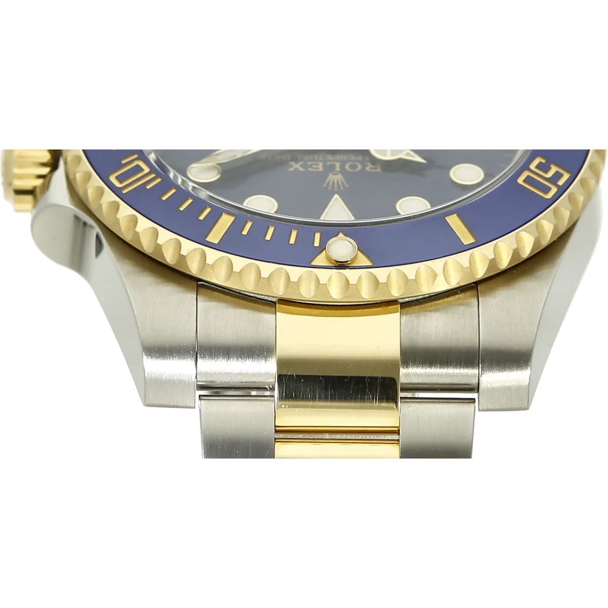 Rolex Submariner St Go blau 116613LB  Bandanstoss 12 Uhr 