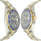 Rolex Submariner St Go blau 116613LB Gehaeuse links rechts 