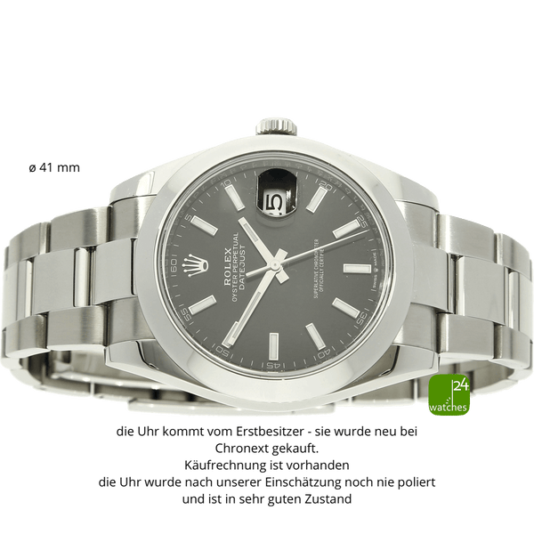 Rolex Datejust 41 mm 2021 full set 126300 black watches24