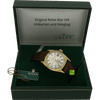 Rolex Date Just 36 mm Gold Bahrain liegend in der Original Box mit Hangtag