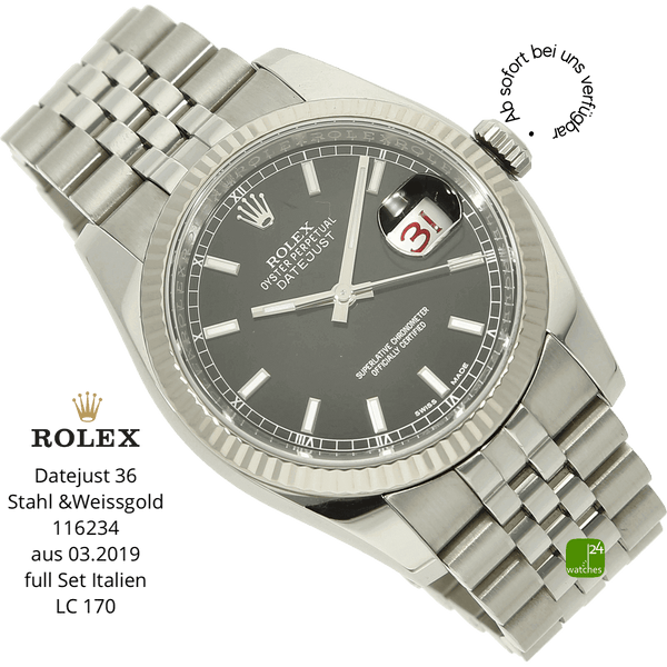 Rolex Datejust 116234 halb liegend