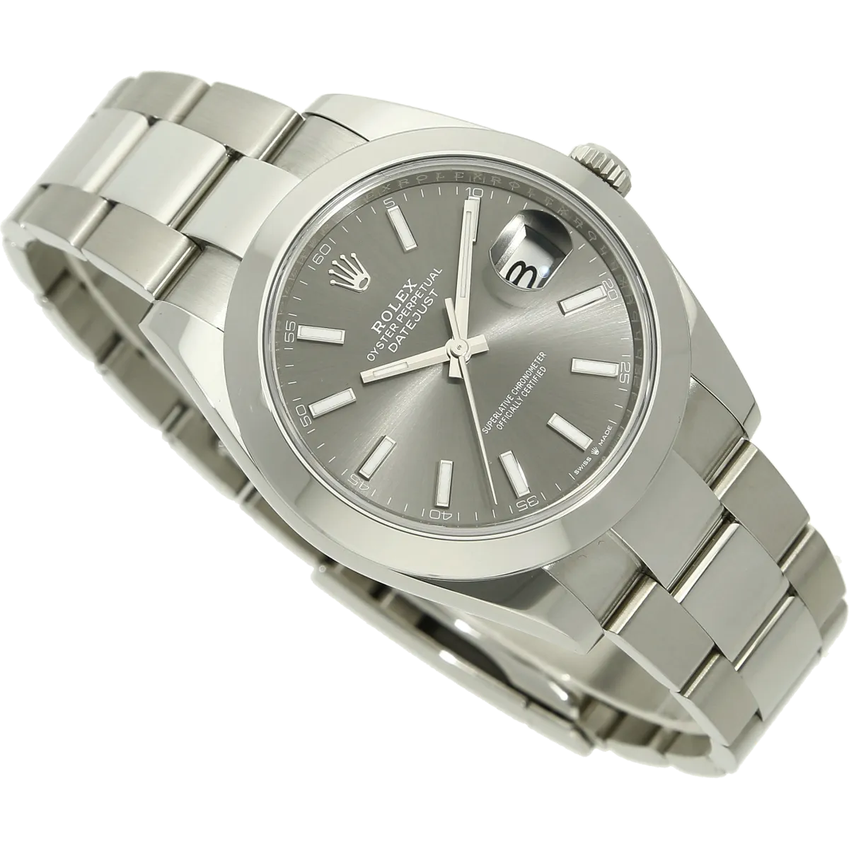 Rolex Datejust 41  126300 rodium halb liegend 