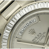 Rolex Day Date 2 orig. Baguette Dia Lünetten Detail 