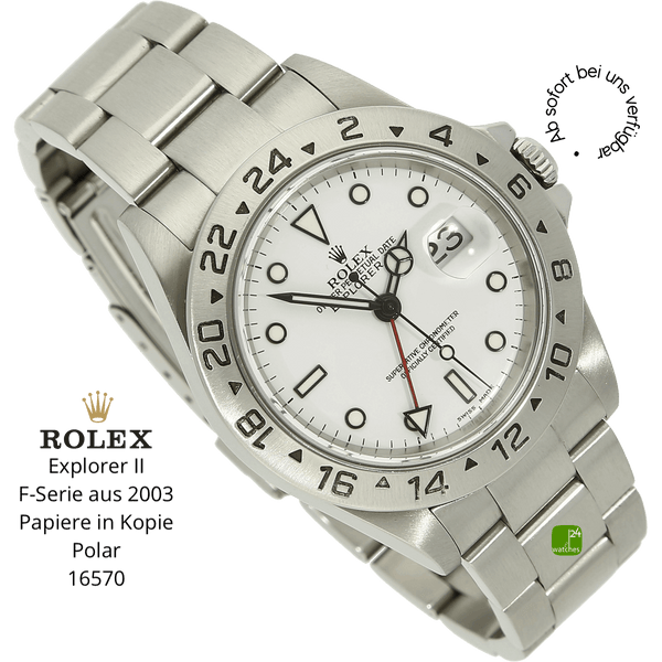 Rolex Explorer II weiss halb liegend