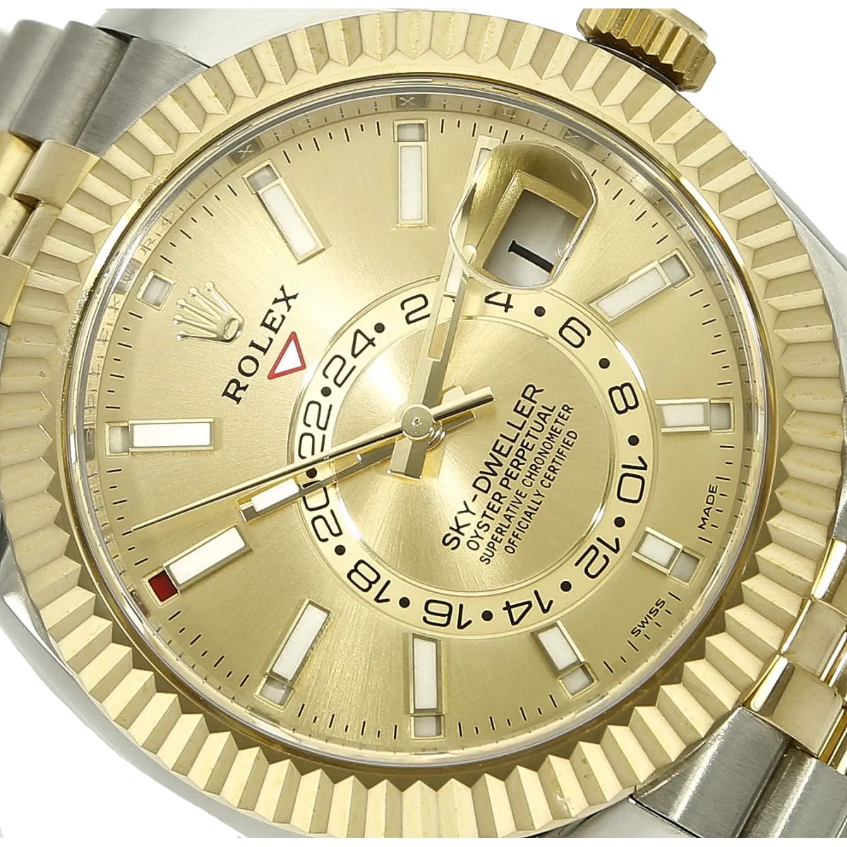 Rolex Sky Dweller St Go 326933 Jubilee Zifferblatt Champanger 