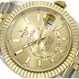 Rolex Sky Dweller St Go 326933 Jubilee Zifferblatt Champanger 