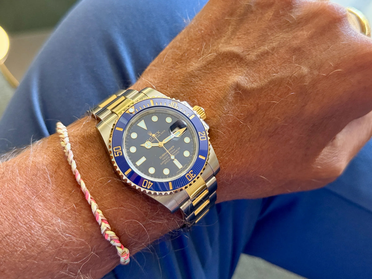 Rolex Submariner St Go blau 116613LB am Arm 2 