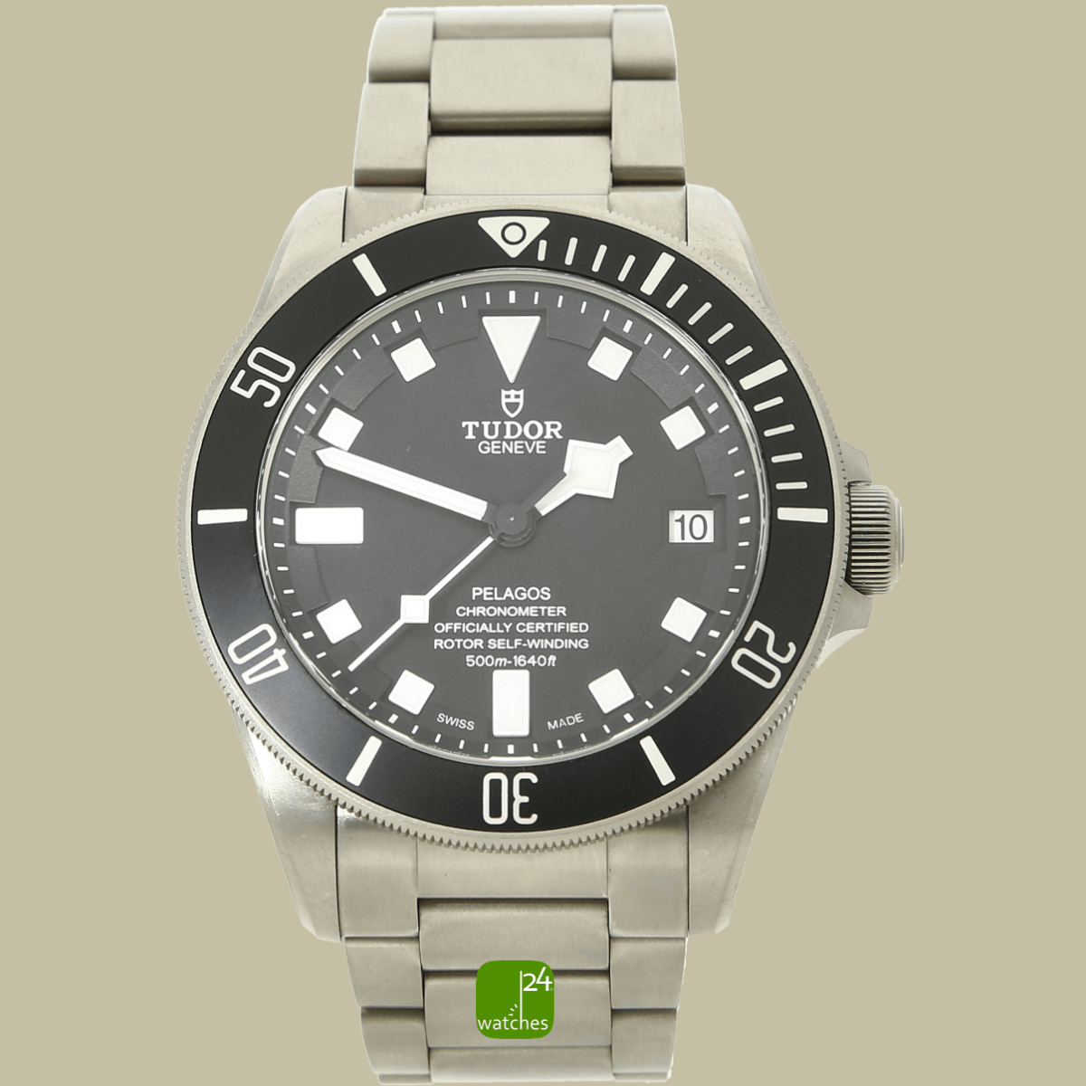 Tudor Pelagos in Titan stehend