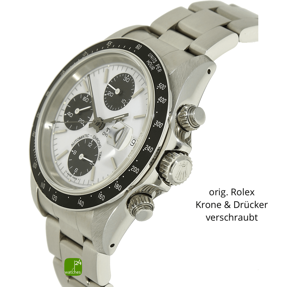 Tudor Oysterdate Panda Emaille Gehaeuse rechts