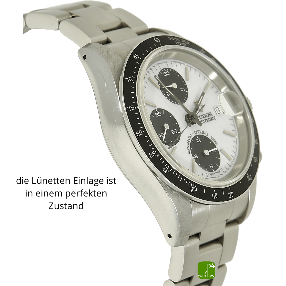 Tudor Oysterdate Panda Emaille Gehaeuse links