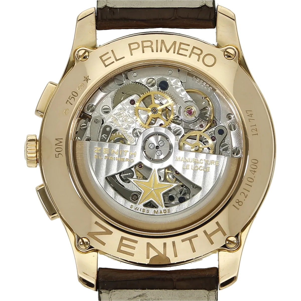 Zenith el Primero Captain Rotgold Gehaeuse Boden