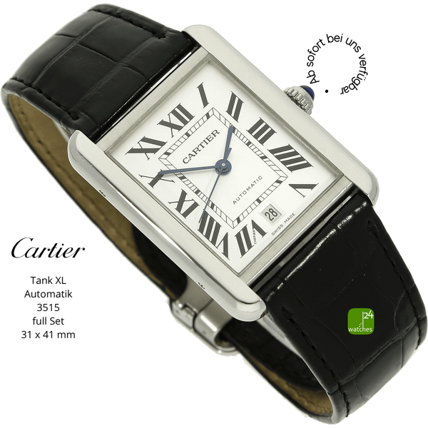 cartier Tank Solo 3515 XL halb liegend 