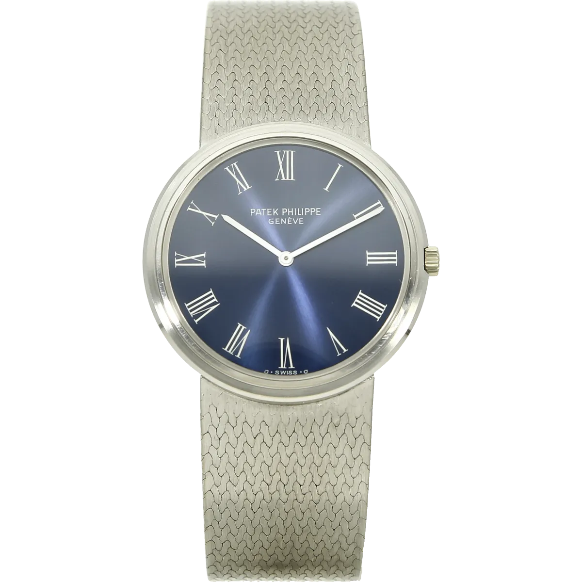 Patek Calatrava 3591 WG blue stehend 