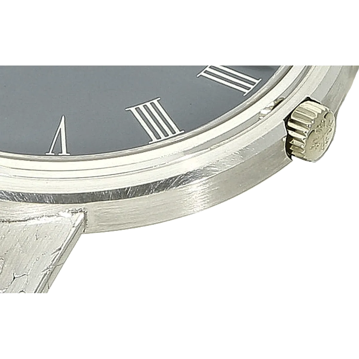Patek Calatrava 3591 WG blue detail Gehaeuse 