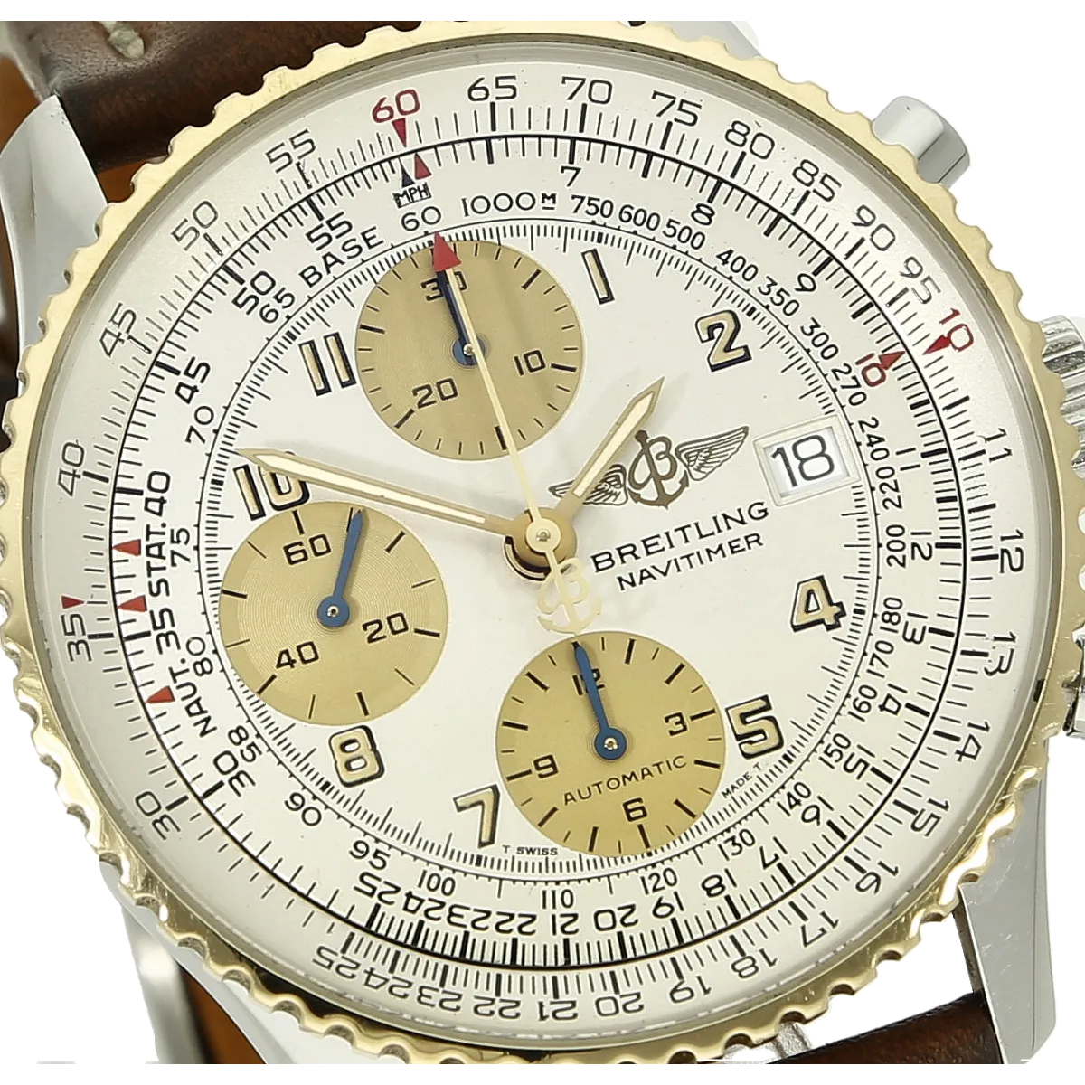 Breitling Old Navitimer Stahl Gold Zifferblatt