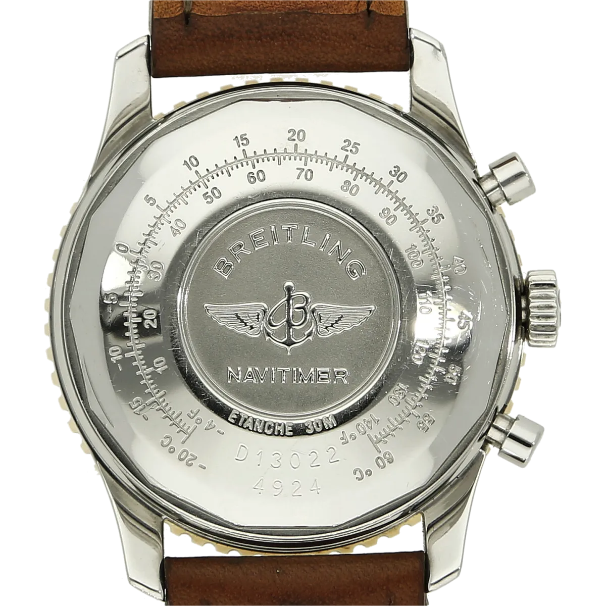 Breitling Old Navitimer Stahl Gold Gehäuseboden