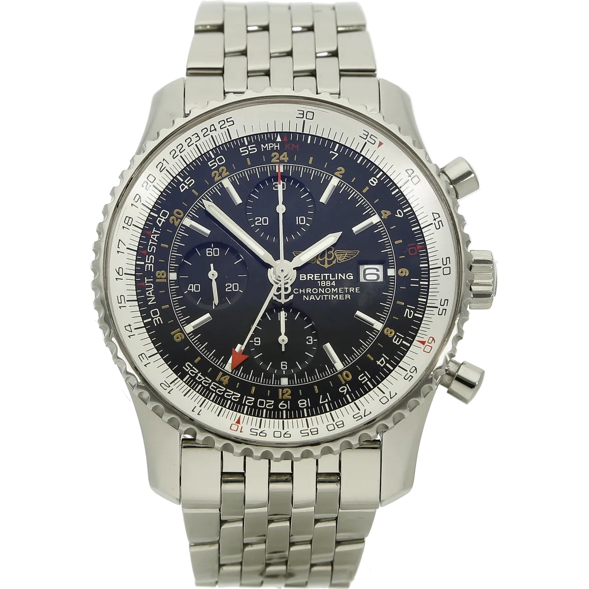 Breitling Navitimer World A24322 Pilot stehend