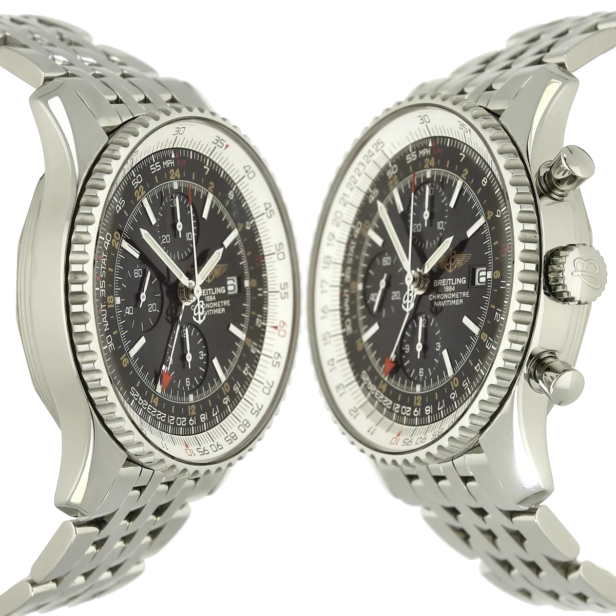 Breitling Navitimer World A24322 Pilot 
Gehaeuse links rechts 