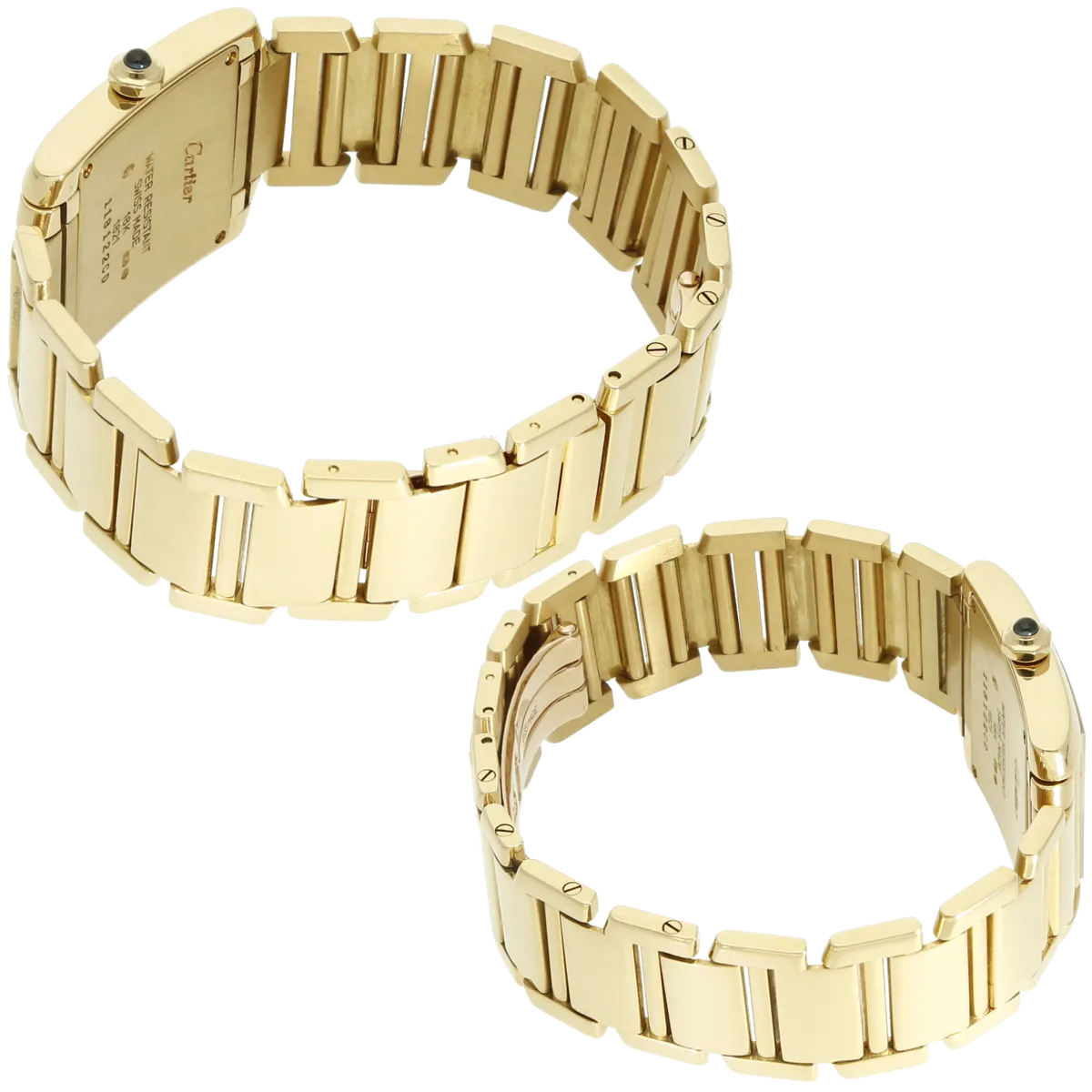 Cartier Tank Francais 1821 Gold Armband links rechts 