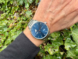 Glashuette Seantor Excellenz 42 blue am Arm 