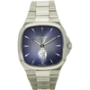 Glashuette Seventies blue big date stehend