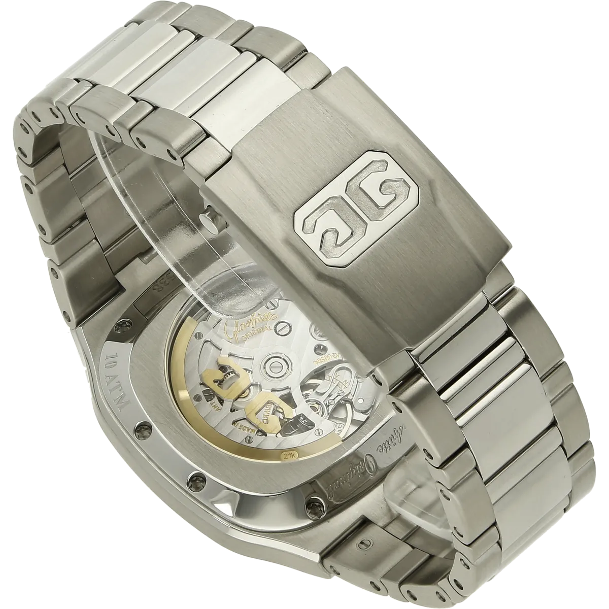 Glashuette Seventies blue big date Schiesse zu 