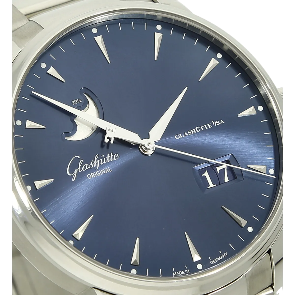 Glashuette Seantor Excellenz 42 blue Zifferblatt 