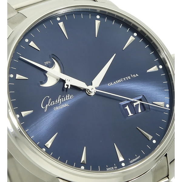 Glashuette Seantor Excellenz 42 blue Zifferblatt 