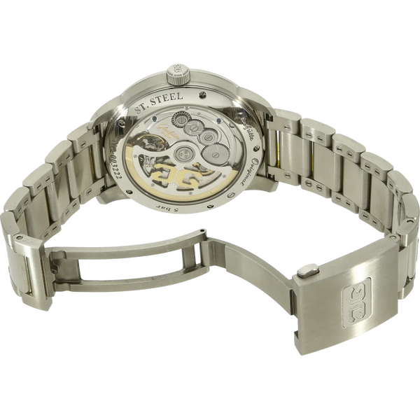 Glashuette Seantor Excellenz 42 blue Schliesse offen