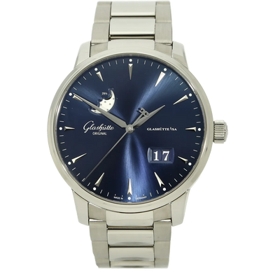 Glashuette Seantor Excellenz 42 blue stehend I 