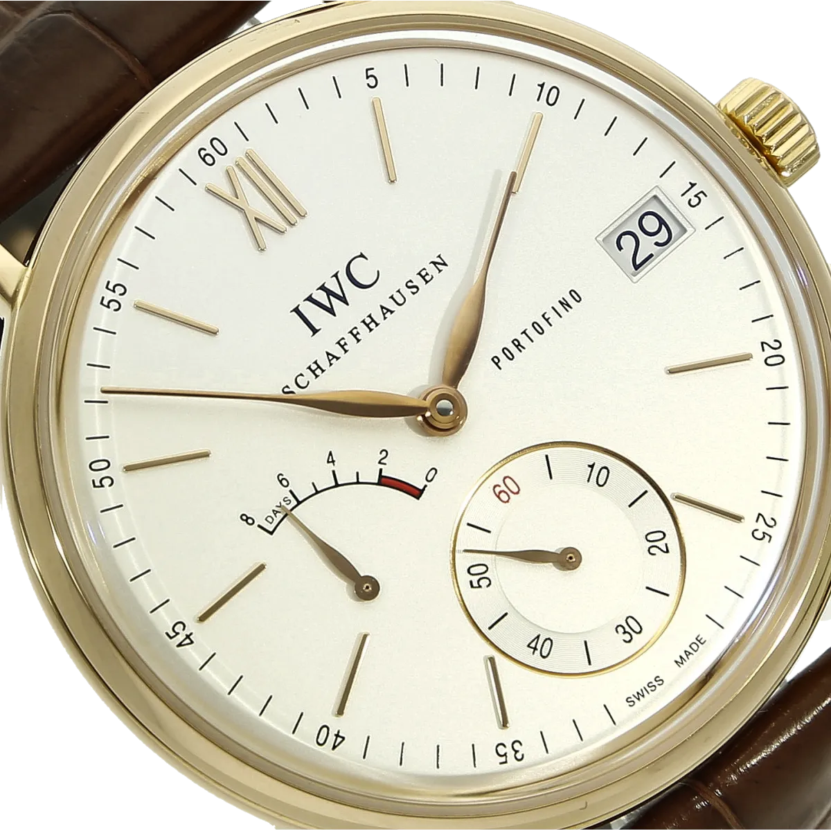 IWC Portofino 510107 Rotgold 8 Days Zifferblatt 