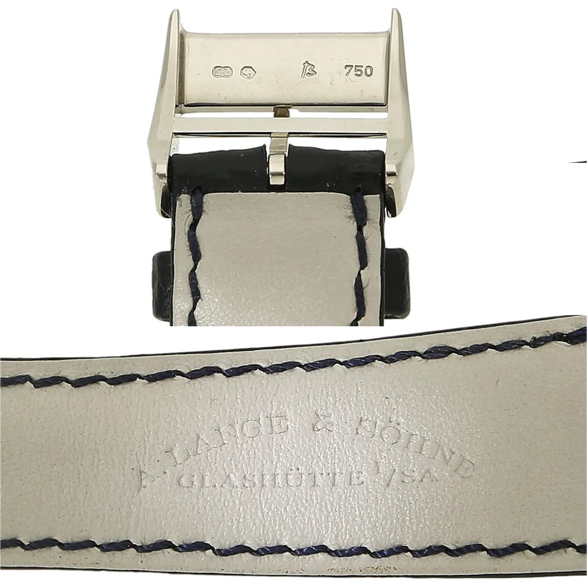 Lange grosse Saxonia automatik Armband und Schliesse 