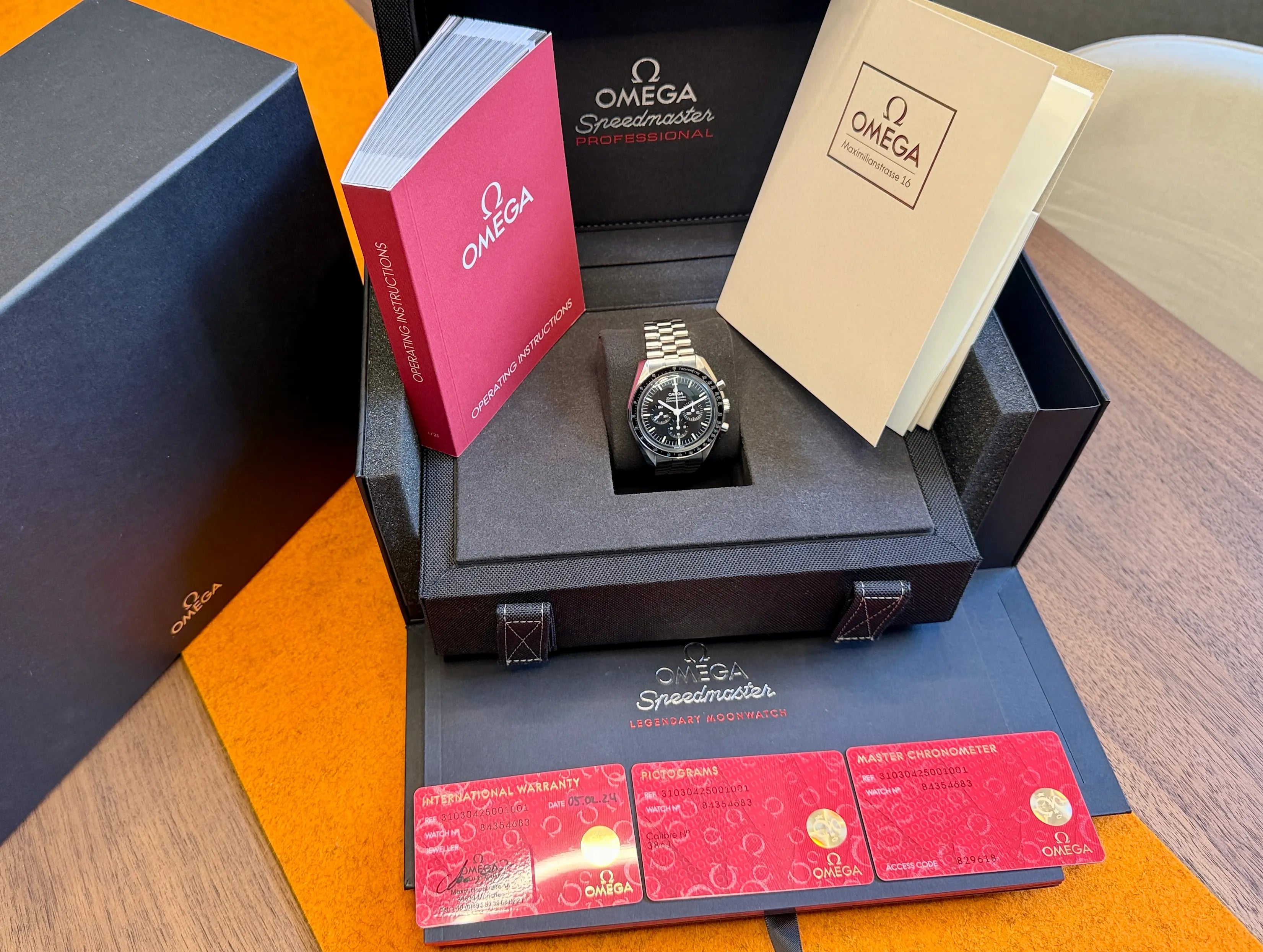 Omega Moonwatch co Axial  mit Papieren