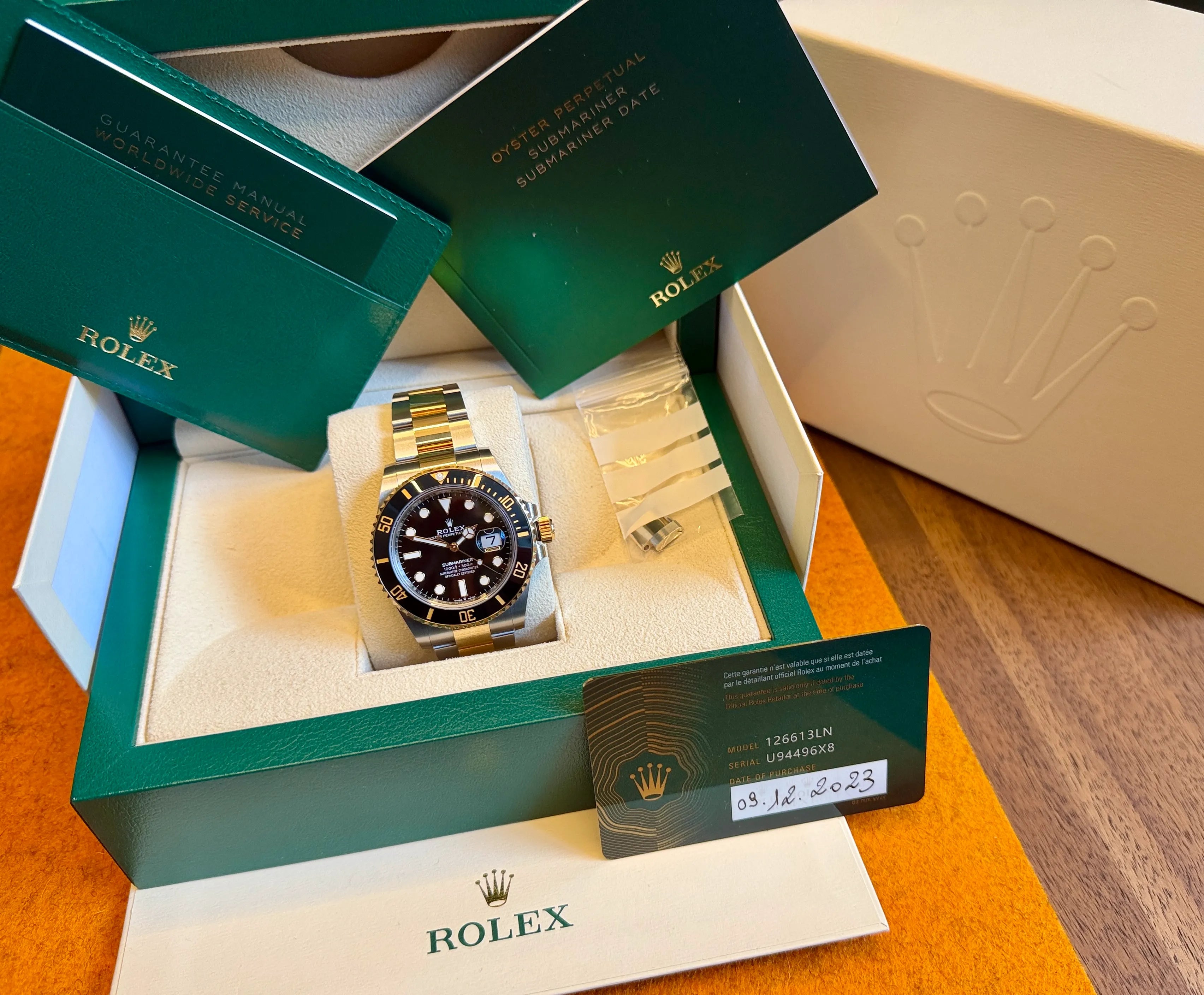 Rolex Submariner 126613LN mit Papieren