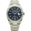 Rolex Datejust Stahl 36 Motif blau Box Papiere deutsch