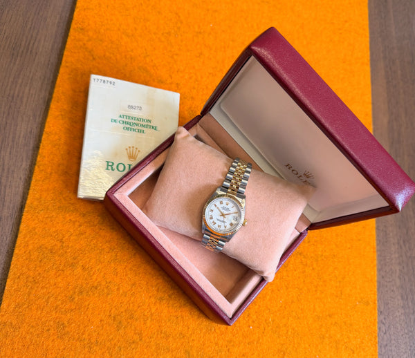 Rolex Datejust 31 mm weiss 68273 mit Papieren