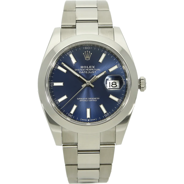 Rolex Datejust 41 12630 blau stehend