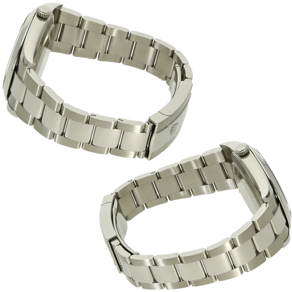 Rolex Datejust 41 12630 blau Armband links rechts 